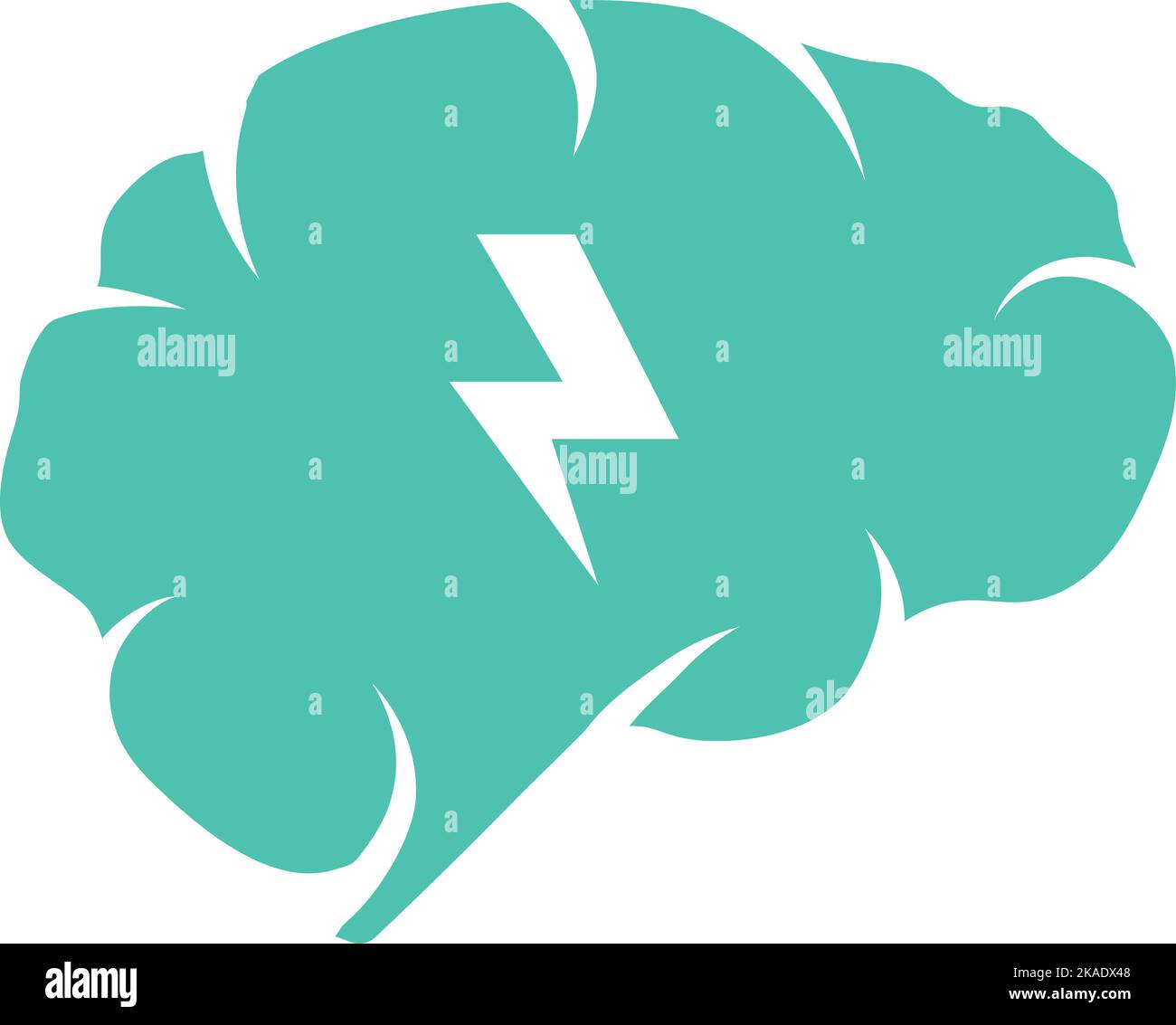 Brain power icon. Fast mind thinking symbol Stock Vector
