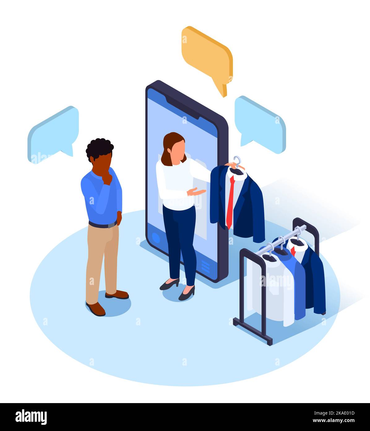 Modern professions isometric concept with young female as digital