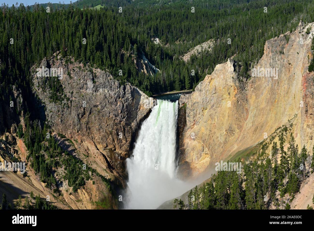 Yellowstone National Park Lower Fall Stock Photo