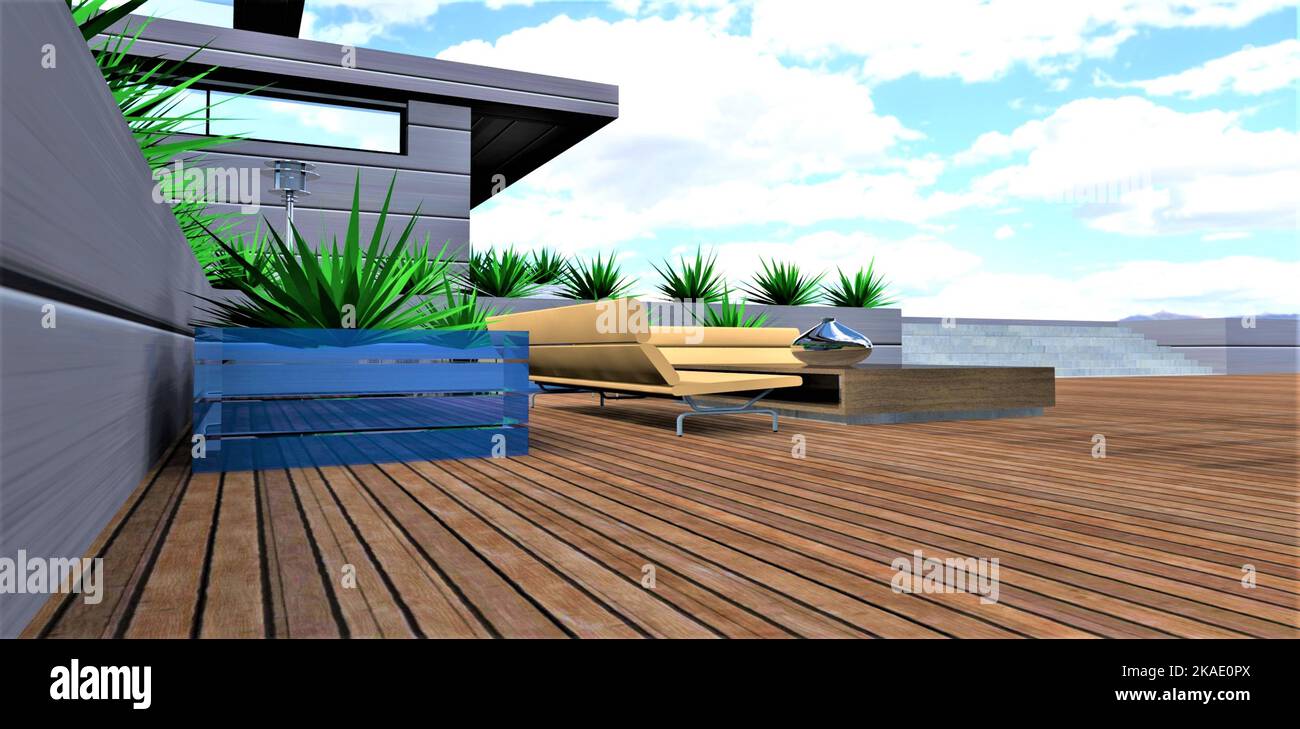 Comfortable for the feet, environmentally friendly natural decking in