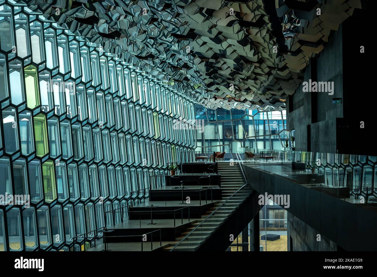 Reykjavik Iceland March 23 2022 Interior Of Harpa Concert Hall Reykjavik Iceland March 23 2022 Interior Of Harpa Concert Hall