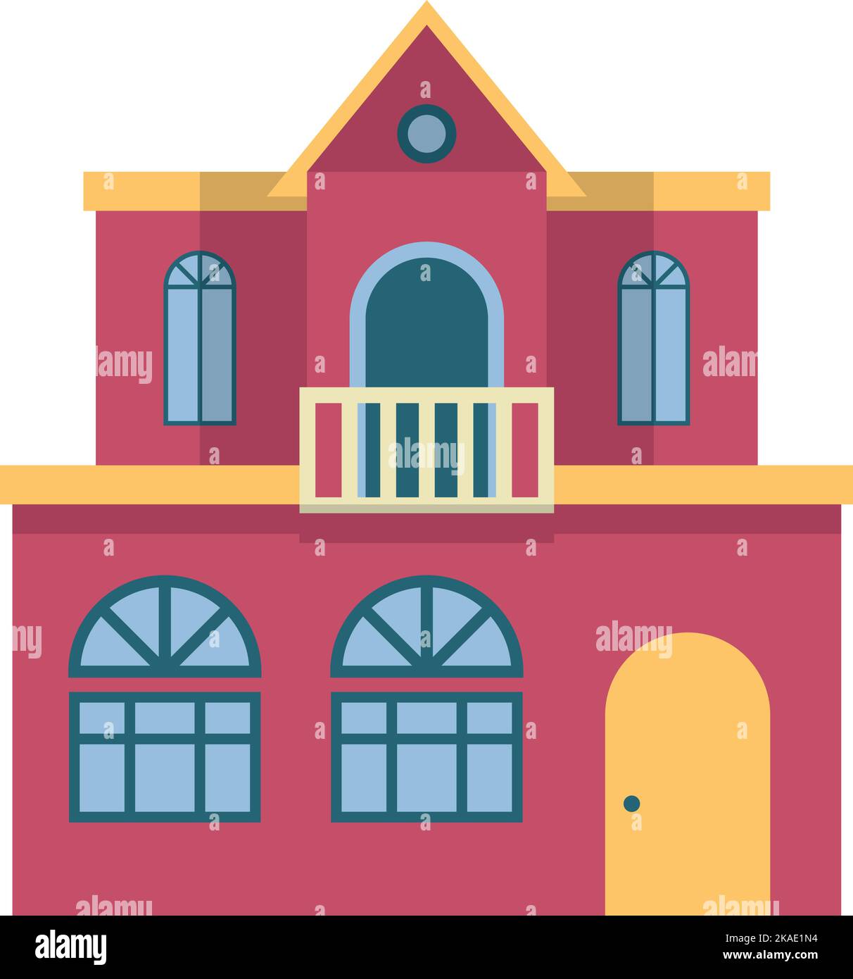 Residential cottage facade. Apartment building. House front Stock ...