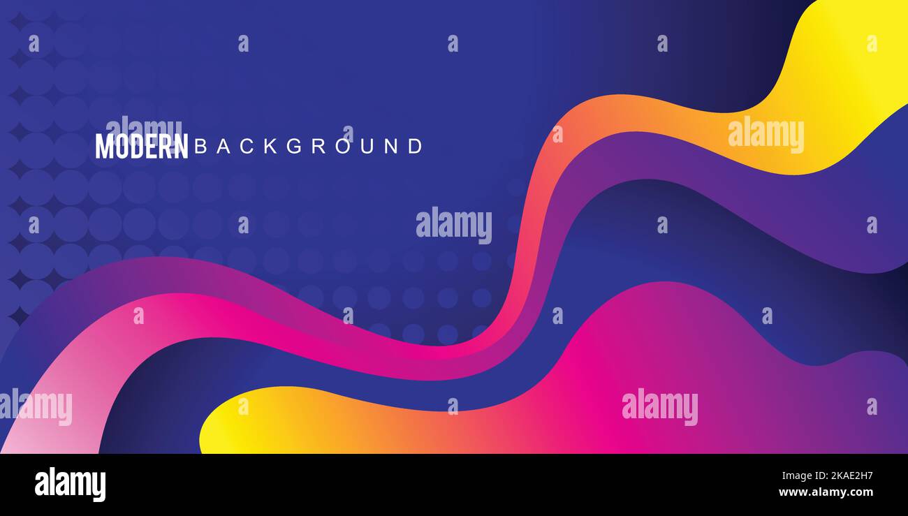 A vector illustration of a wavy abstract modern background Stock Vector