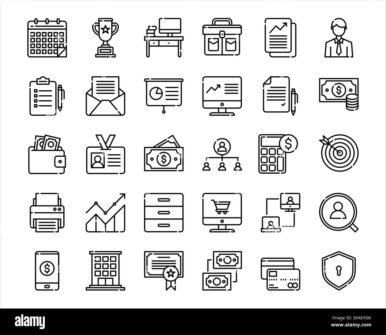 A vector illustration of business icon set Stock Vector Image & Art - Alamy
