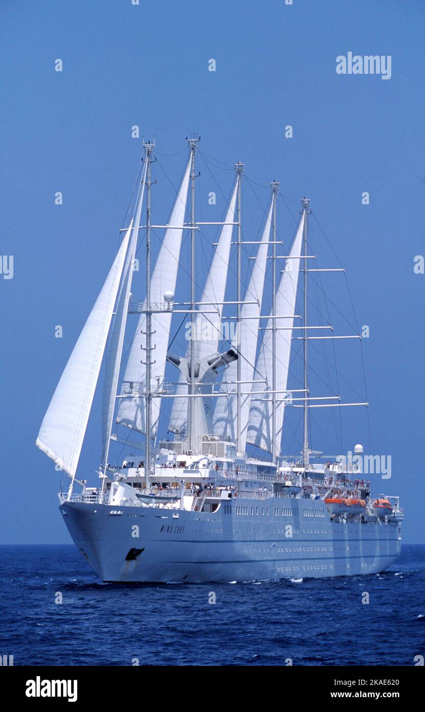 Sailing cruise liner Wind Surf Stock Photo Alamy
