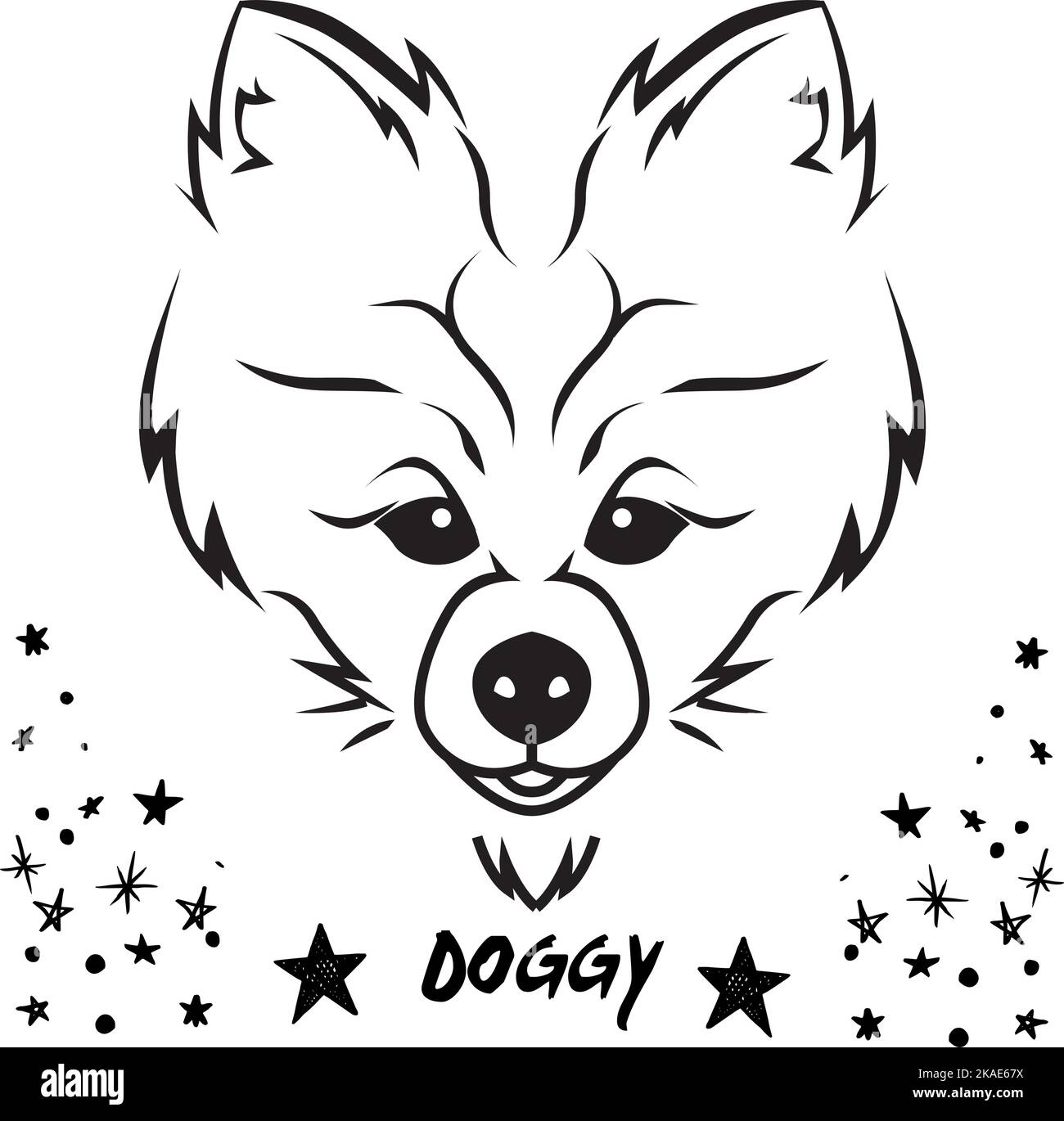 A vector illustration of cute doodle doggy Stock Vector Image & Art - Alamy