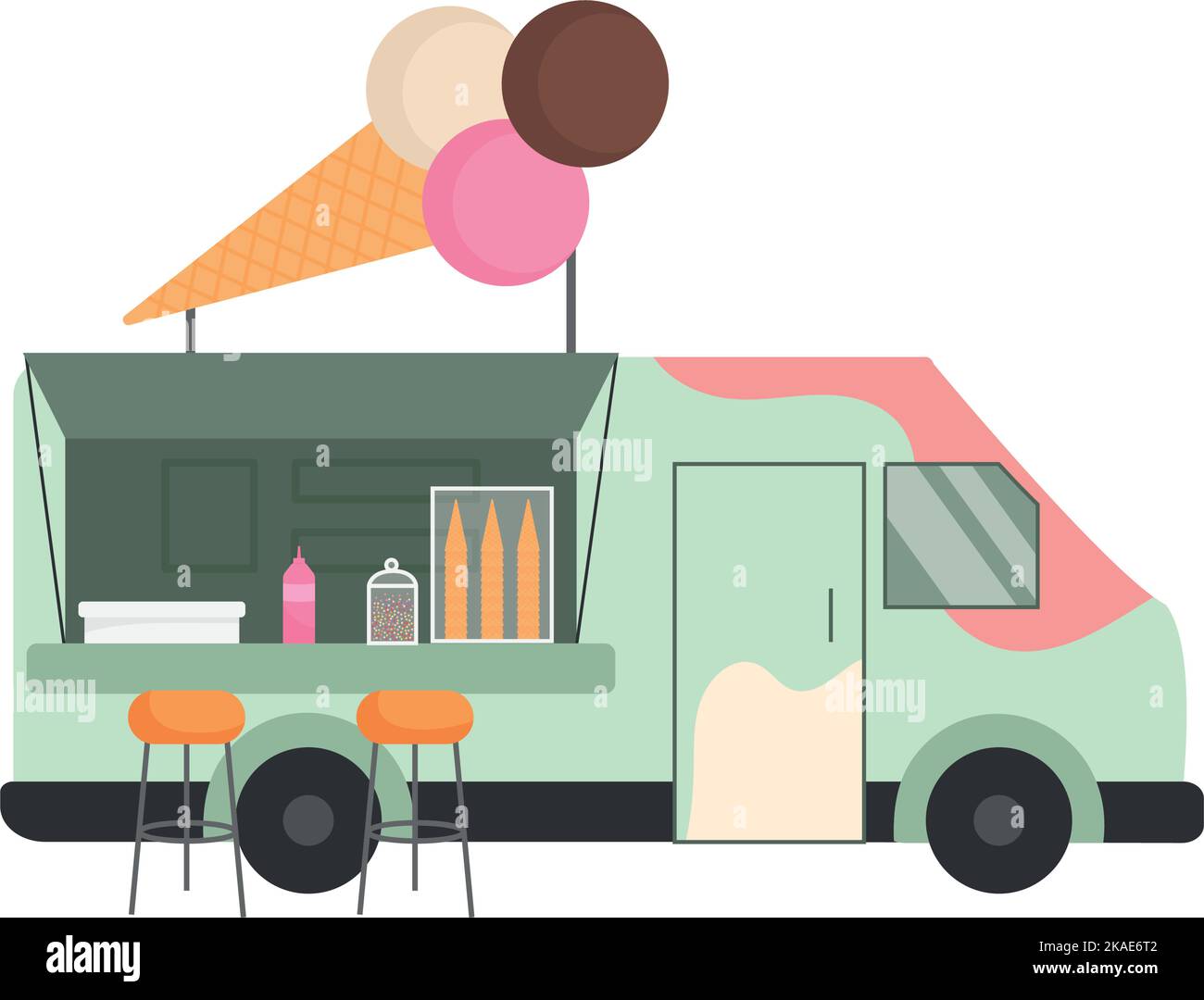 ice cream food truck Stock Vector Image & Art Alamy