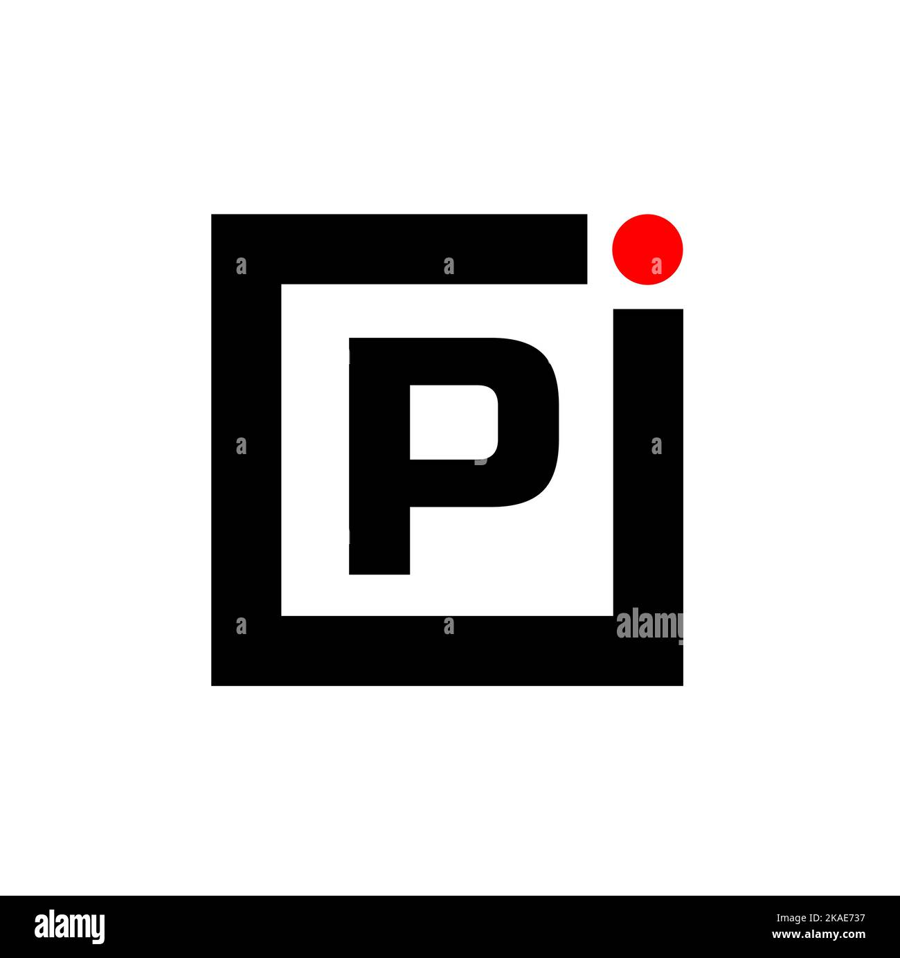 A vector design of P letter monogram icon on white background Stock ...