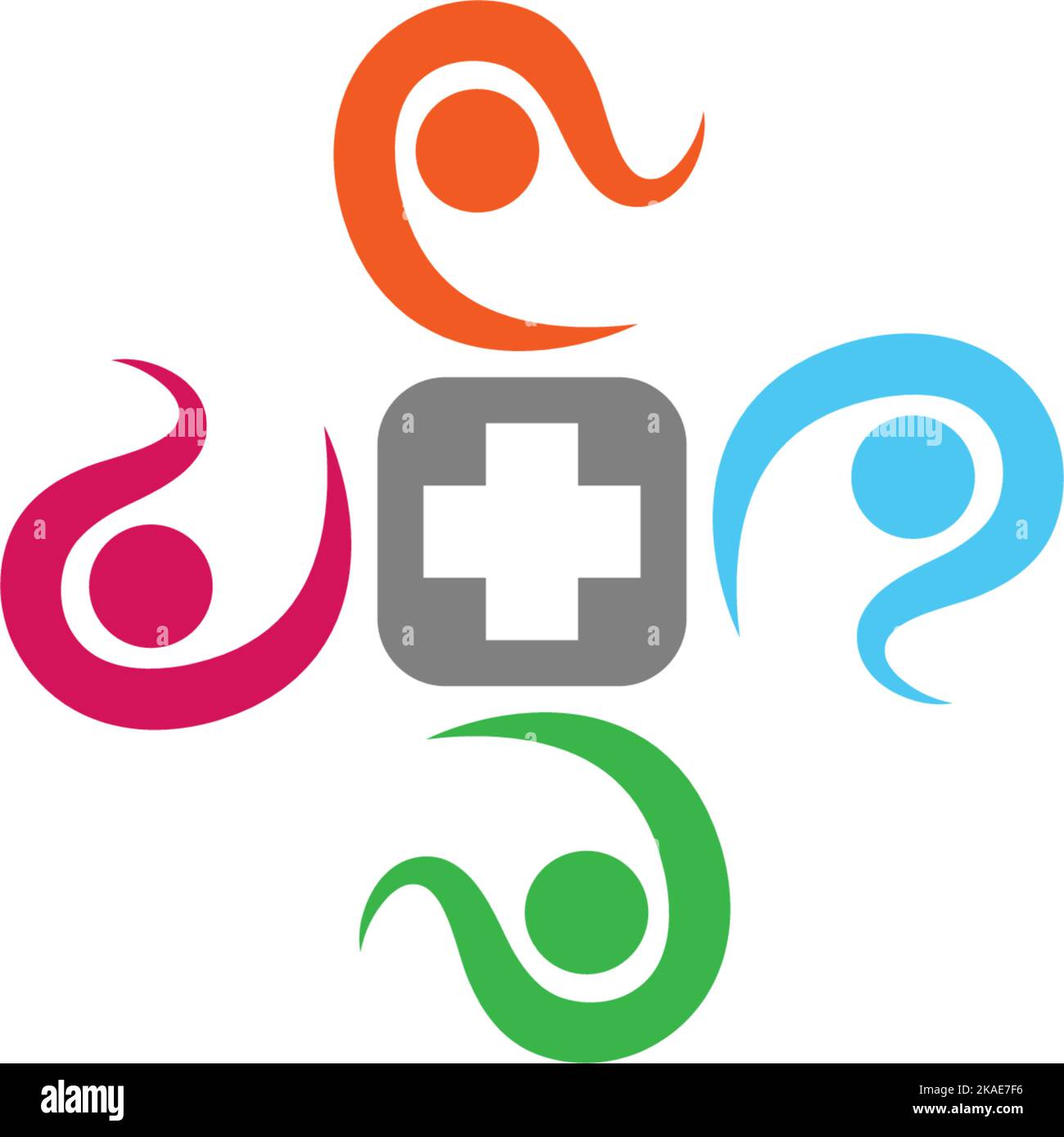 A colorful vector illustration of community care icon Stock Vector ...