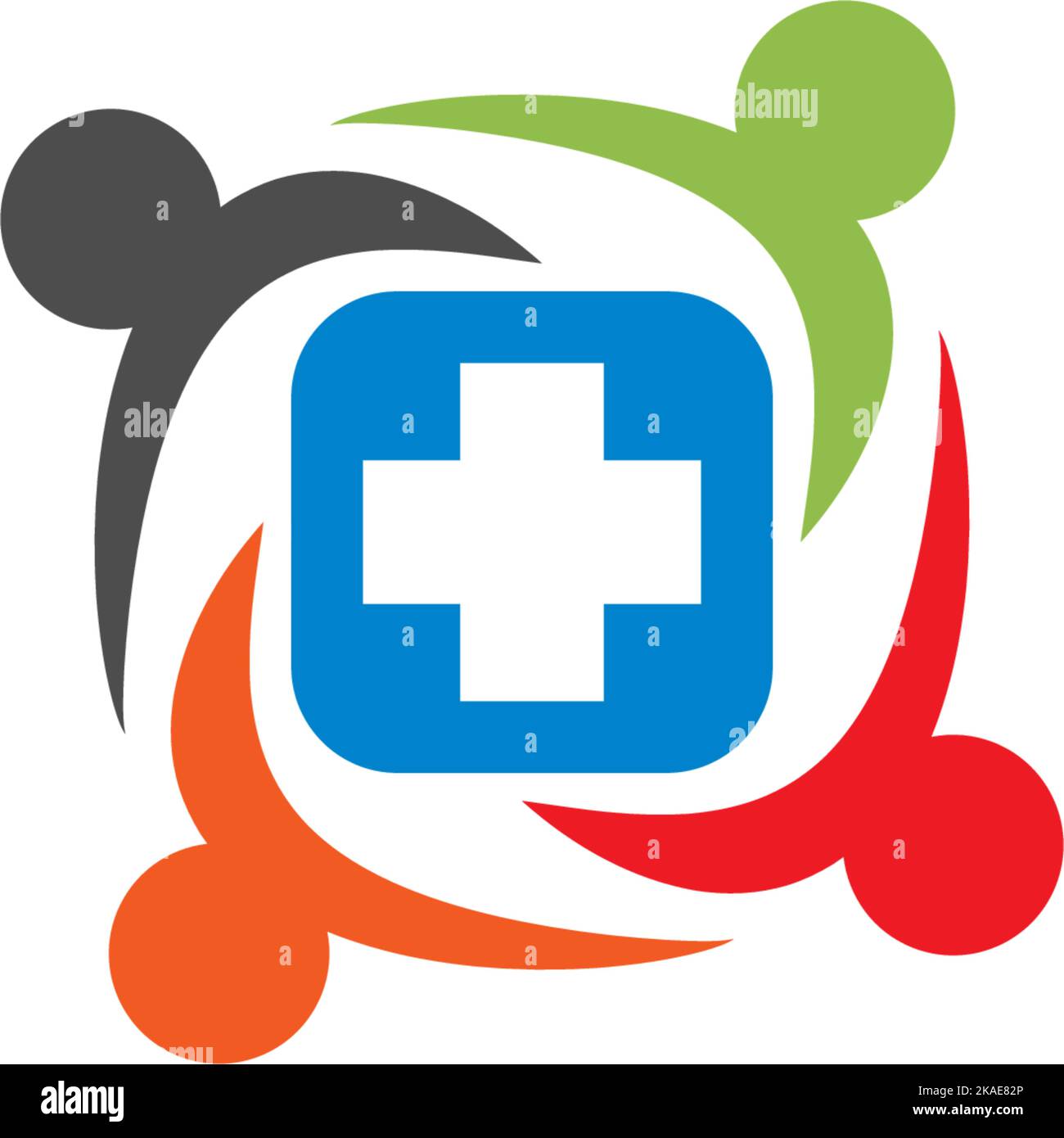 A colorful vector illustration of community care icon Stock Vector ...