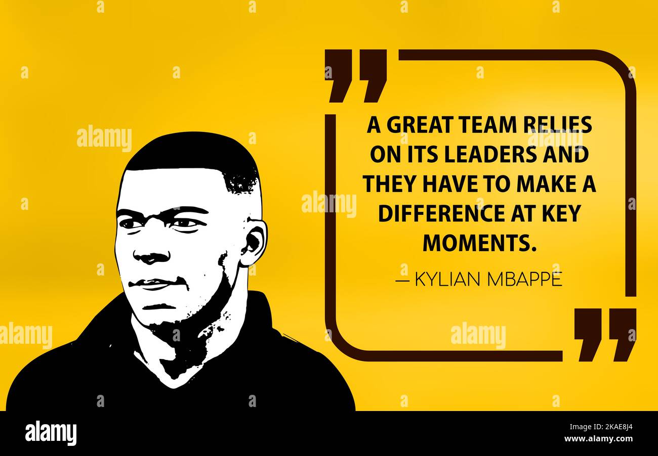 Kylian Mbappe Quotes for Inspiration and Motivation. Portrait Drawing
