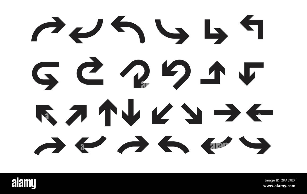 Arrows illustration Black and White Stock Photos & Images - Alamy