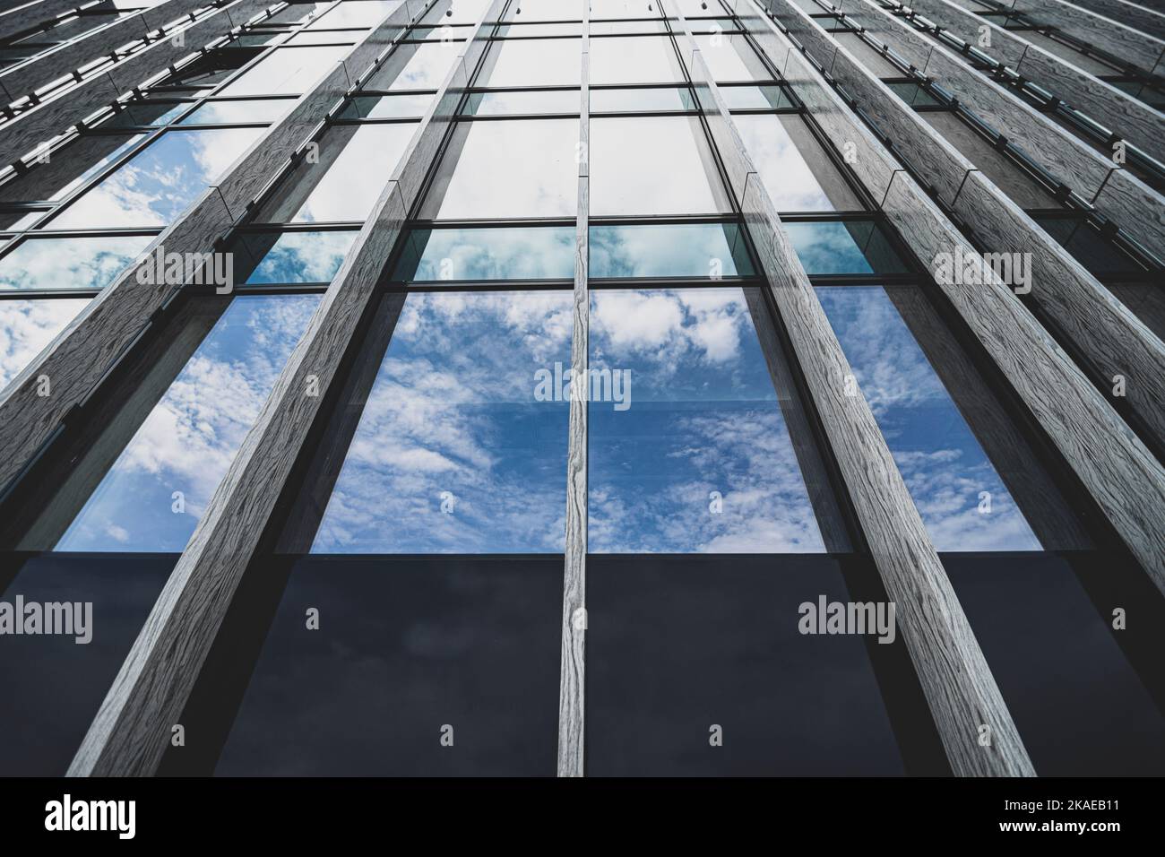 Office building exterior from a low angle Stock Photo
