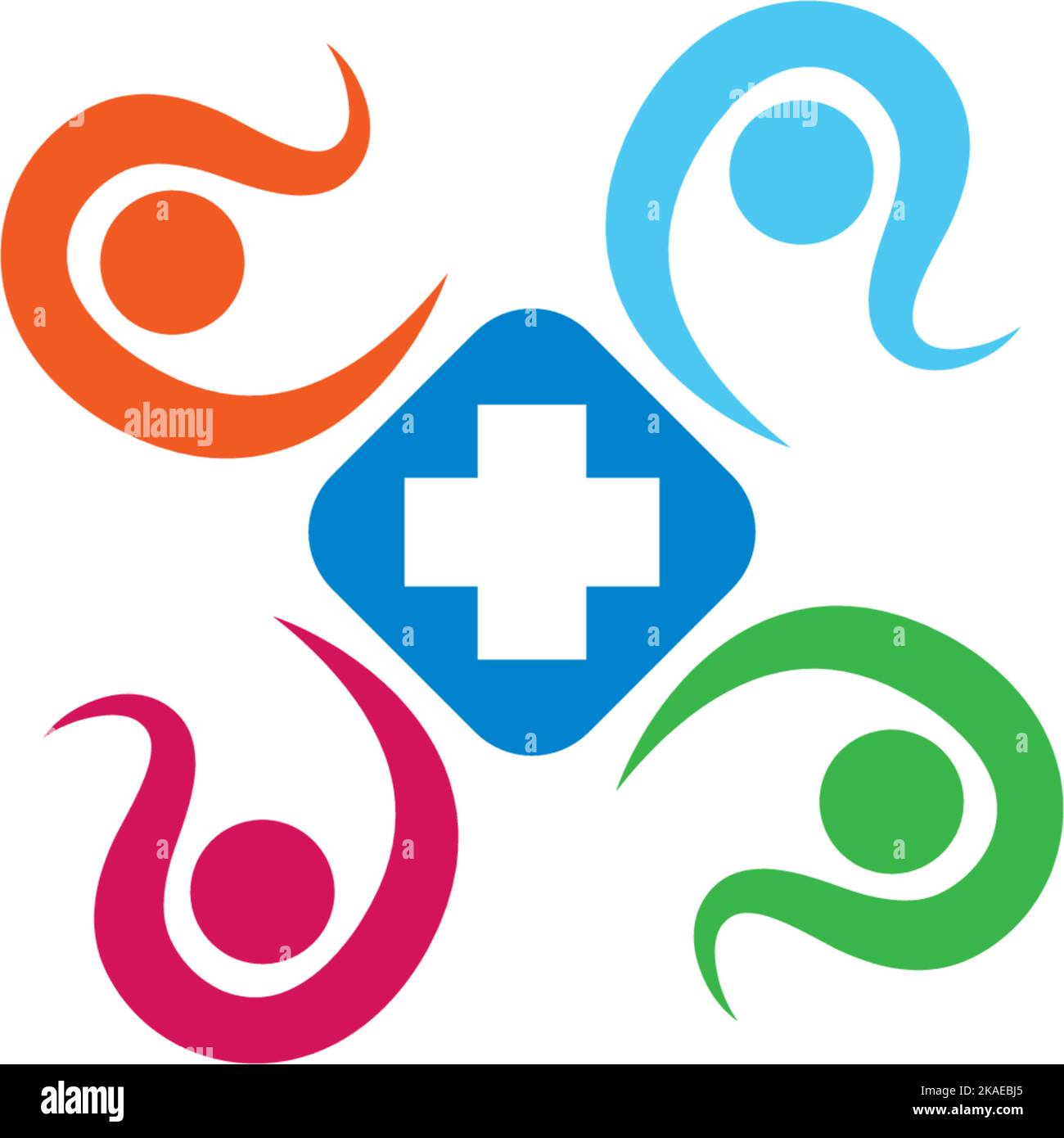 A colorful vector illustration of community care icon Stock Vector ...