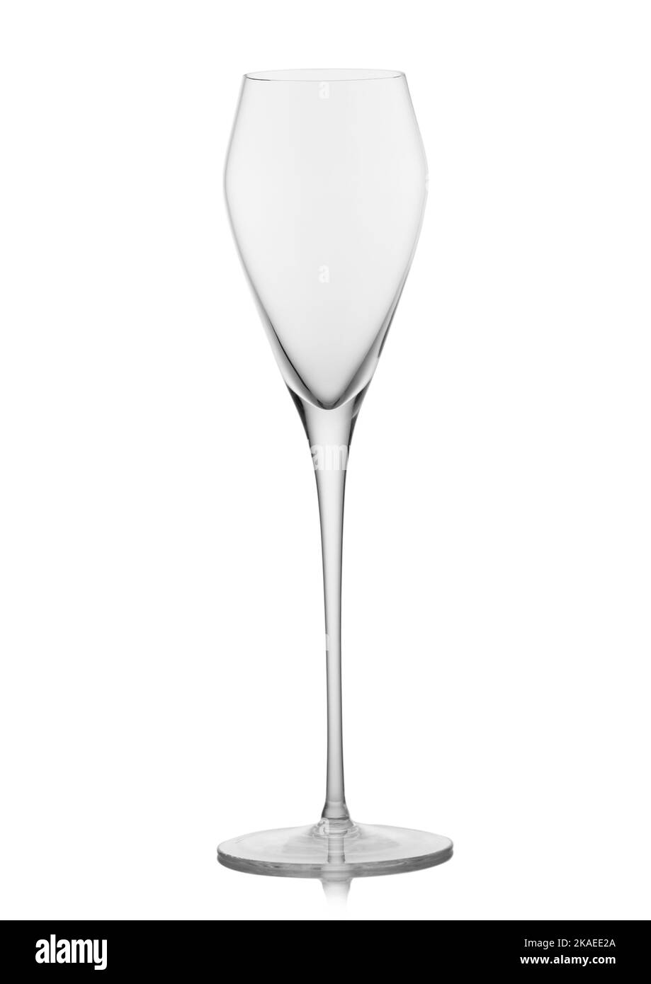 Wine Prosecco champagne luxury crystal glass on white. Stock Photo