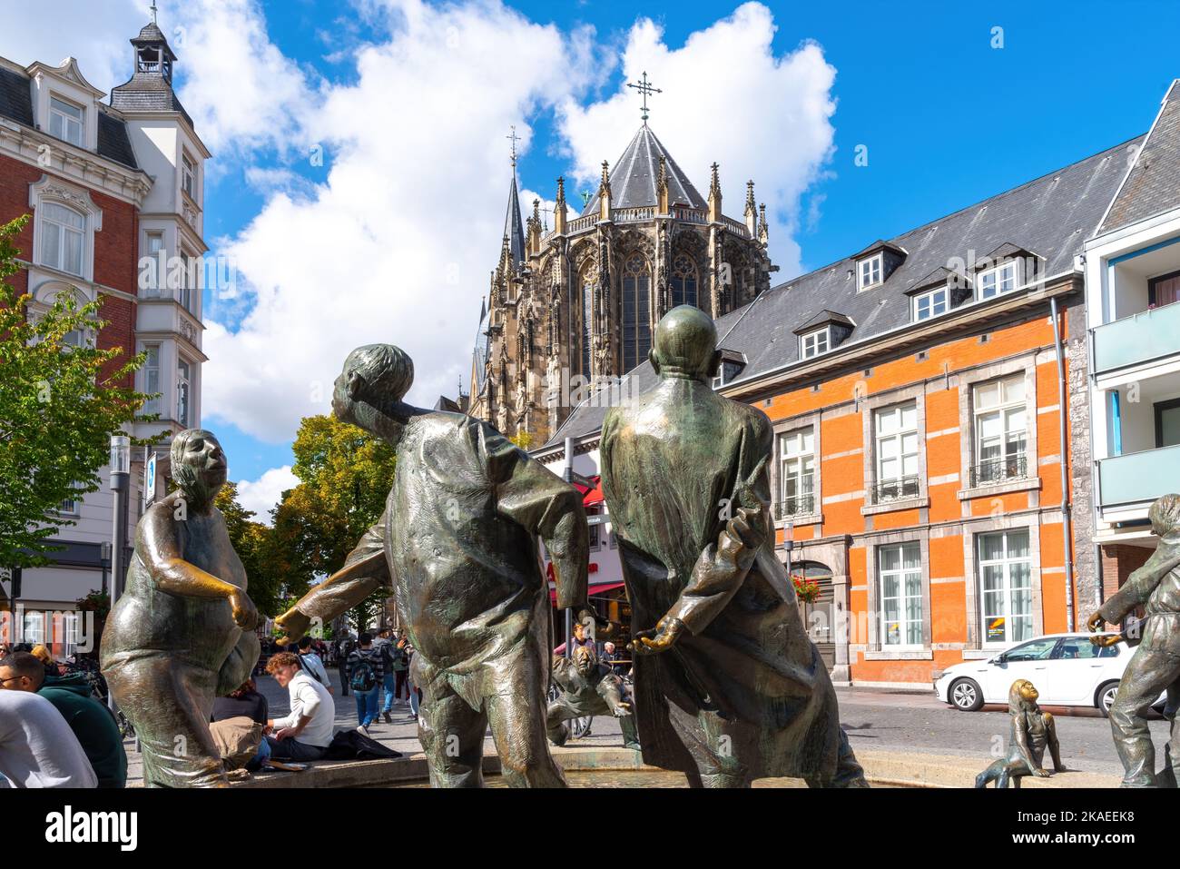 The circle of money ( Kreislauf des Geldes) is a fountain created in 1976 by Karl-Henning Seemann in Aachen . It is located in the Hartmannstraße near Stock Photo