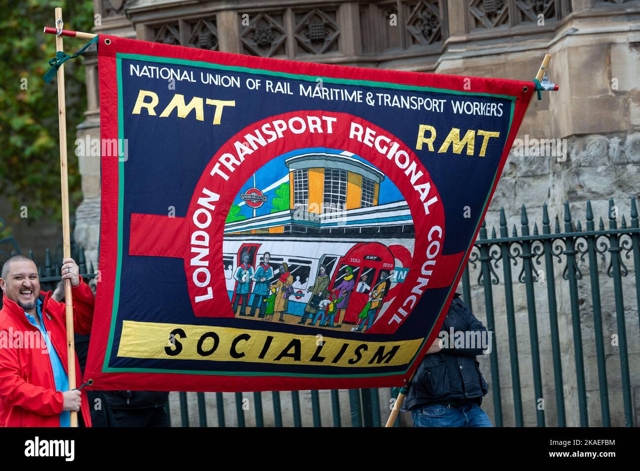 London, UK. 2nd Nov, 2022. RMT/TUC rally and TUC lobby of parliament and TUC Protest Credit: Ian Davidson/Alamy Live News Stock Photo