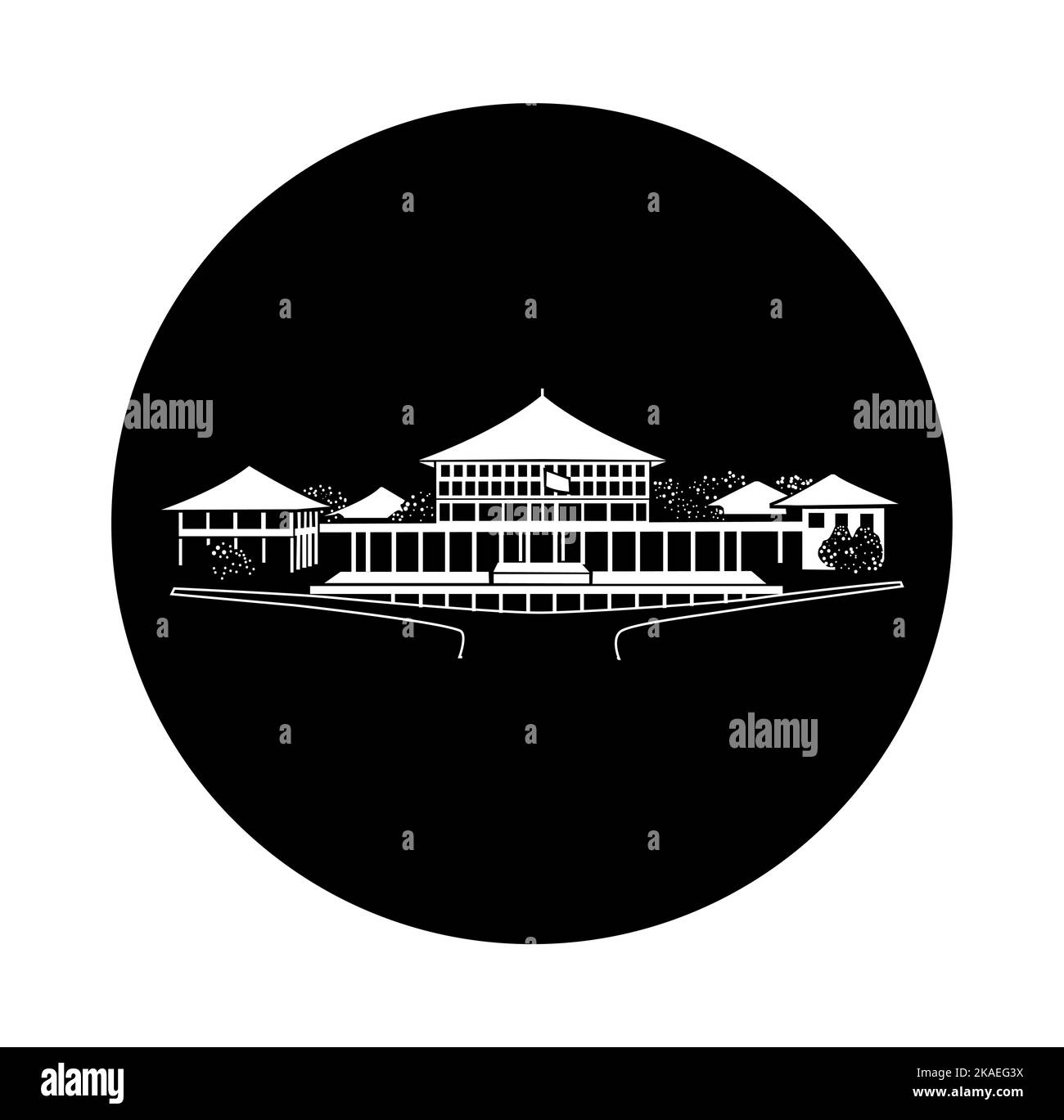 Parliament of Sri Lanka vector icon. Sri Lankankan Parliament building