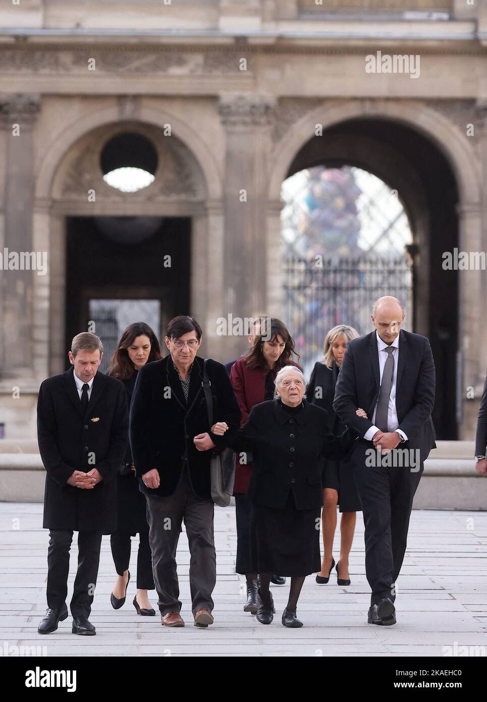 Colette Soulages, family and loved ones, Brigitte Macron during ...