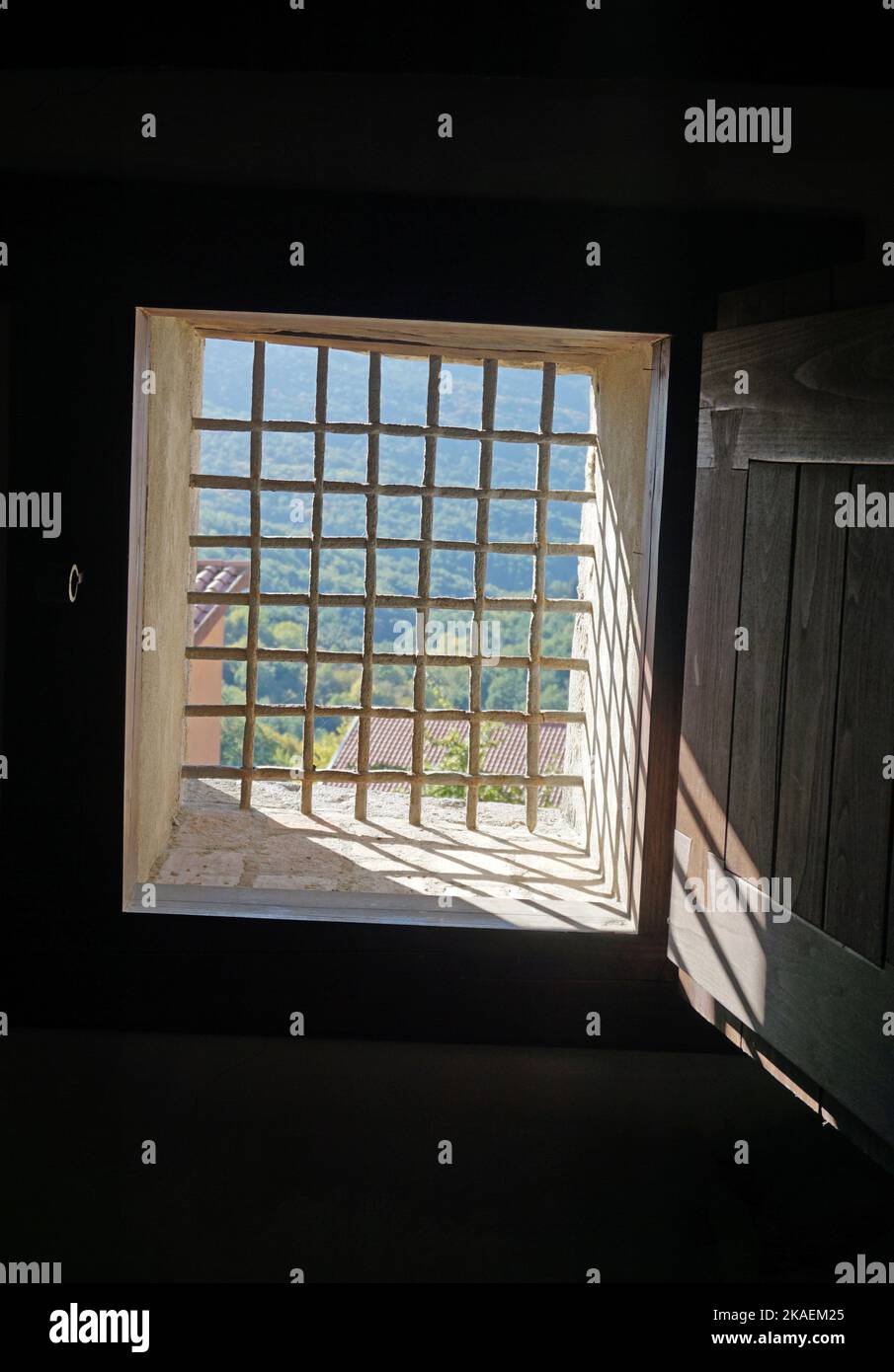 Aritzo, Sardinia, Italy. Old Spanish prison Sa Bovida XVI century Stock