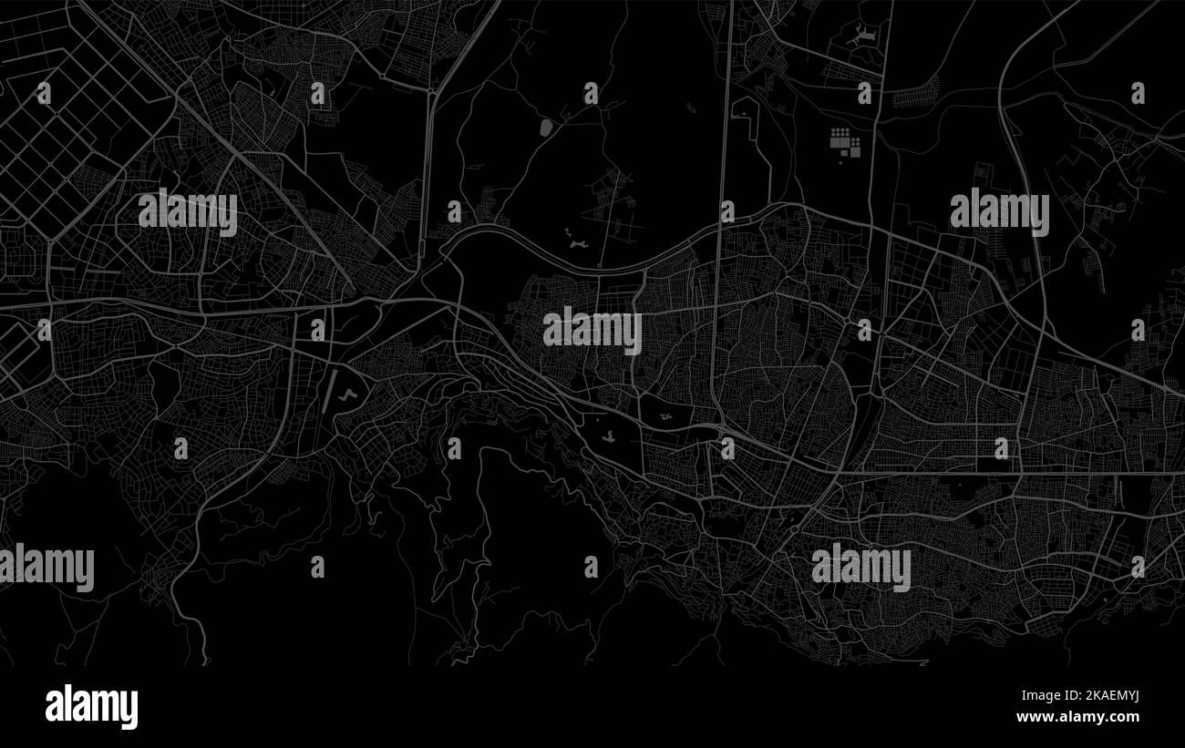 Vector map of Bursa, Turkey. Urban city road map poster illustration
