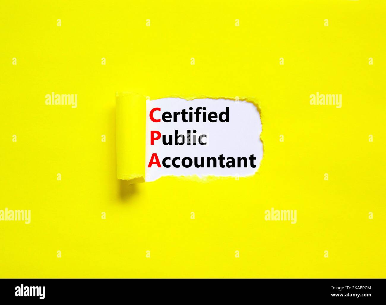 CPA certified public accountant symbol. Concept words CPA certified