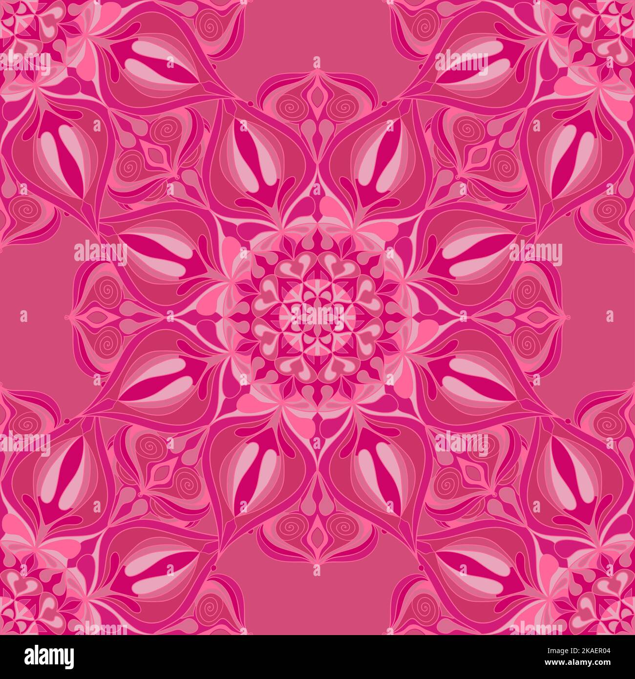 Seamless decorative background with abstract lacy mandalas Stock Photo ...