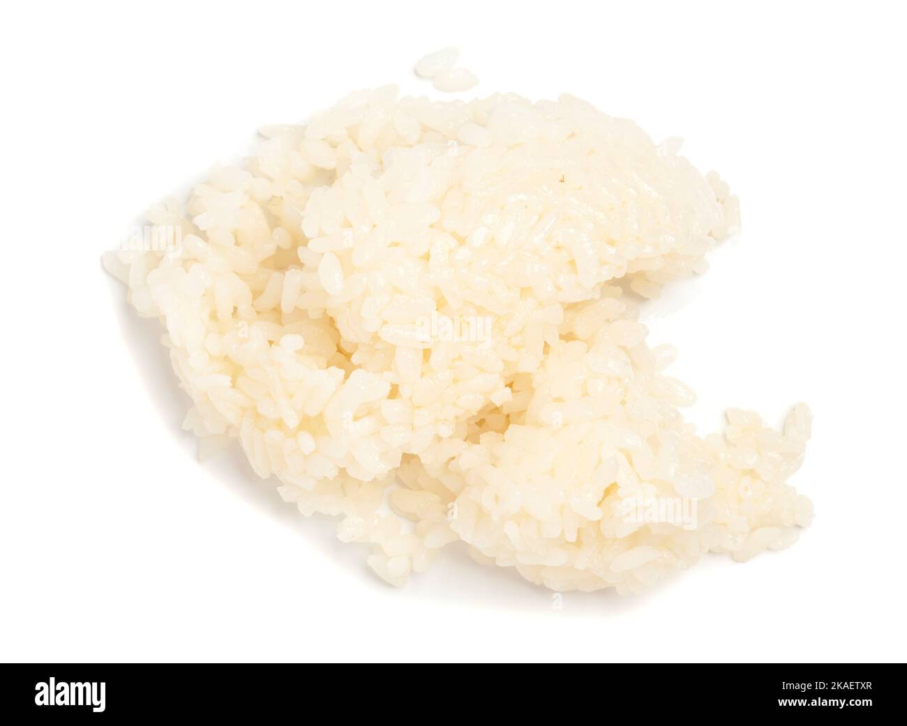 boiled rice isolated on white background Stock Photo - Alamy