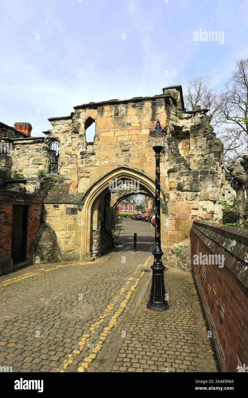 The South Gateway, The Newarke, Leicester City, Leicestershire, England; UK Stock Photo