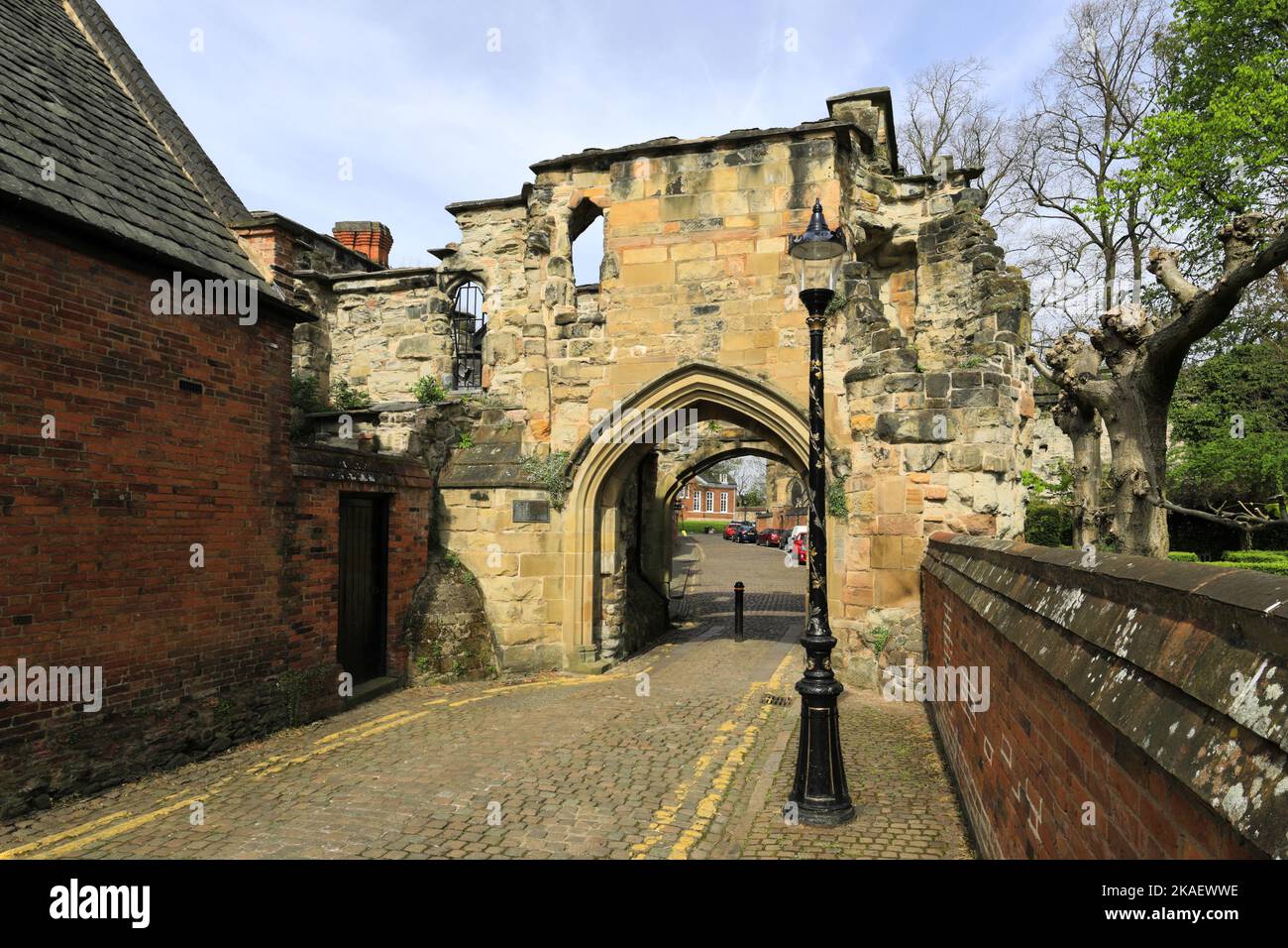 The South Gateway, The Newarke, Leicester City, Leicestershire, England; UK Stock Photo