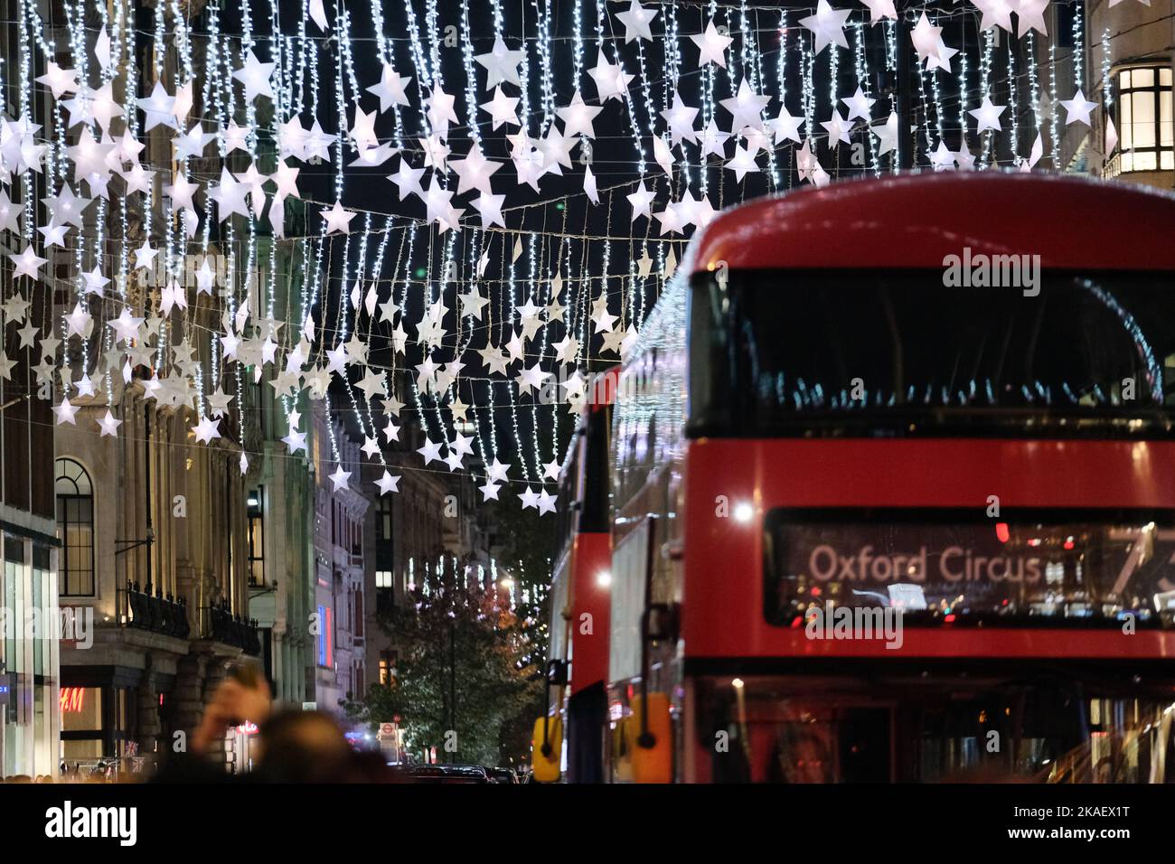 Oxford Street, London, UK. 2nd Nov 2022. Oxford Street Christmas lights