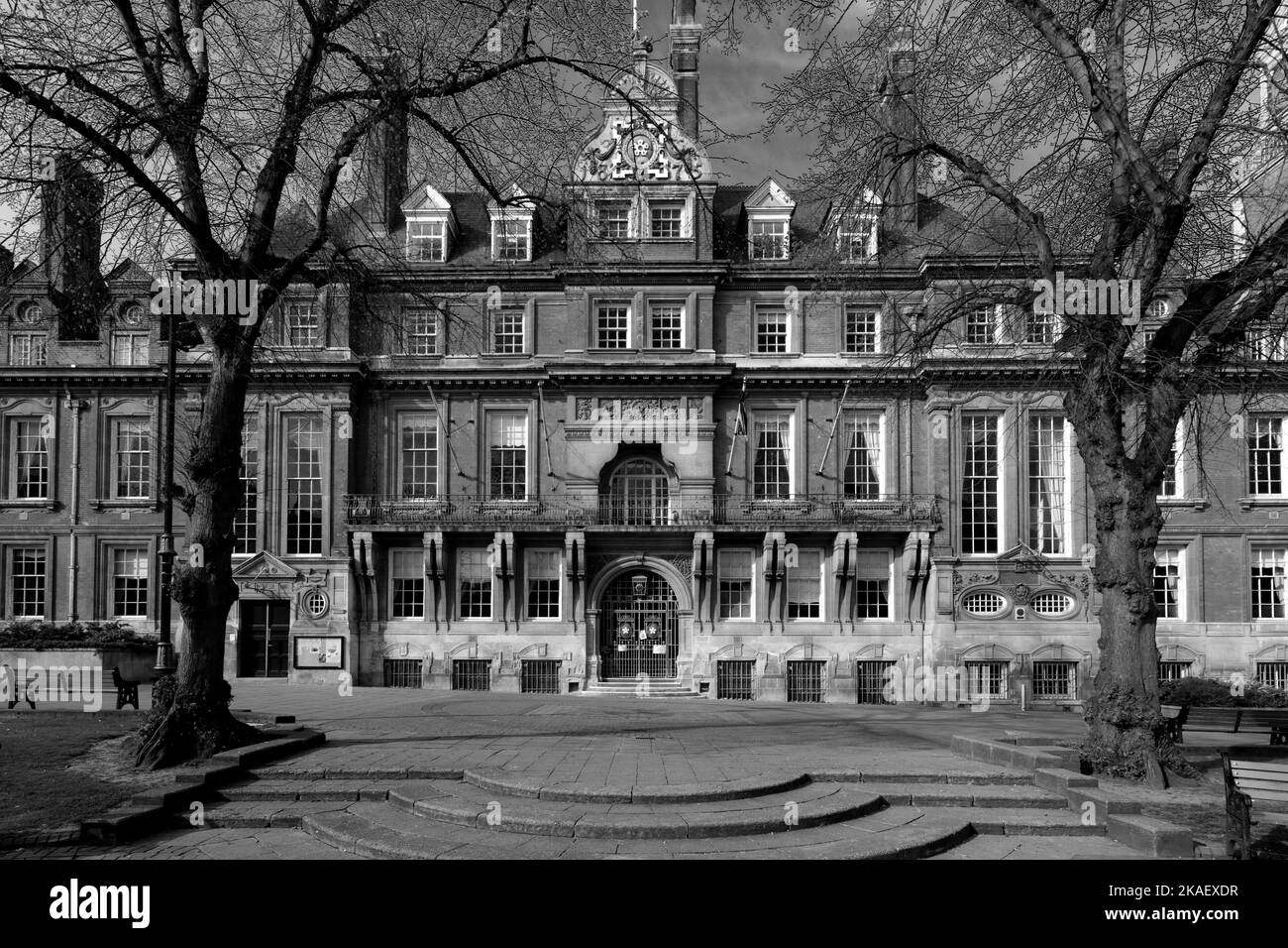 The town hall building in town hall square gardens, Leicester City