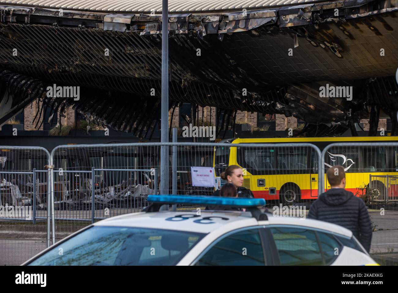 Slough Building Fire Slough, UK. 2nd November, 2022. Severe fire damage is pictured at ...