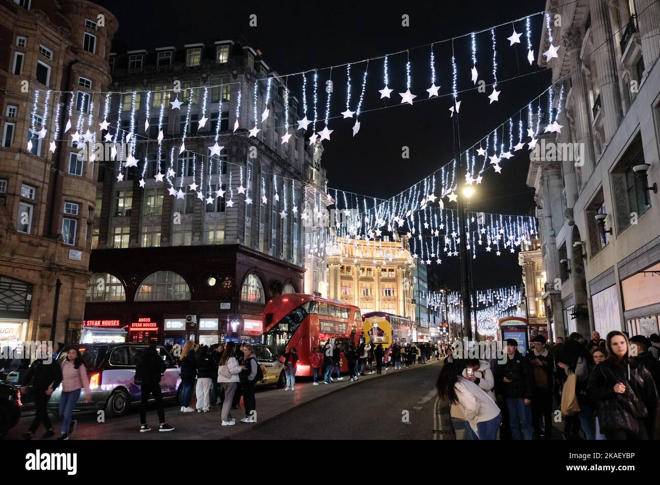 Oxford Street, London, UK. 2nd Nov 2022. Oxford Street Christmas lights