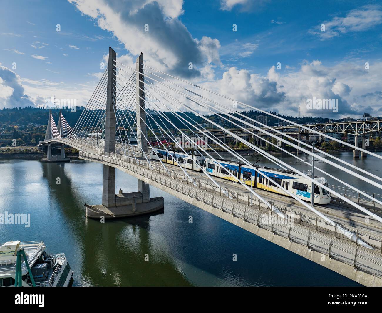 Tilikum Crossing, Bridge of the People is a cablestayed bridge across