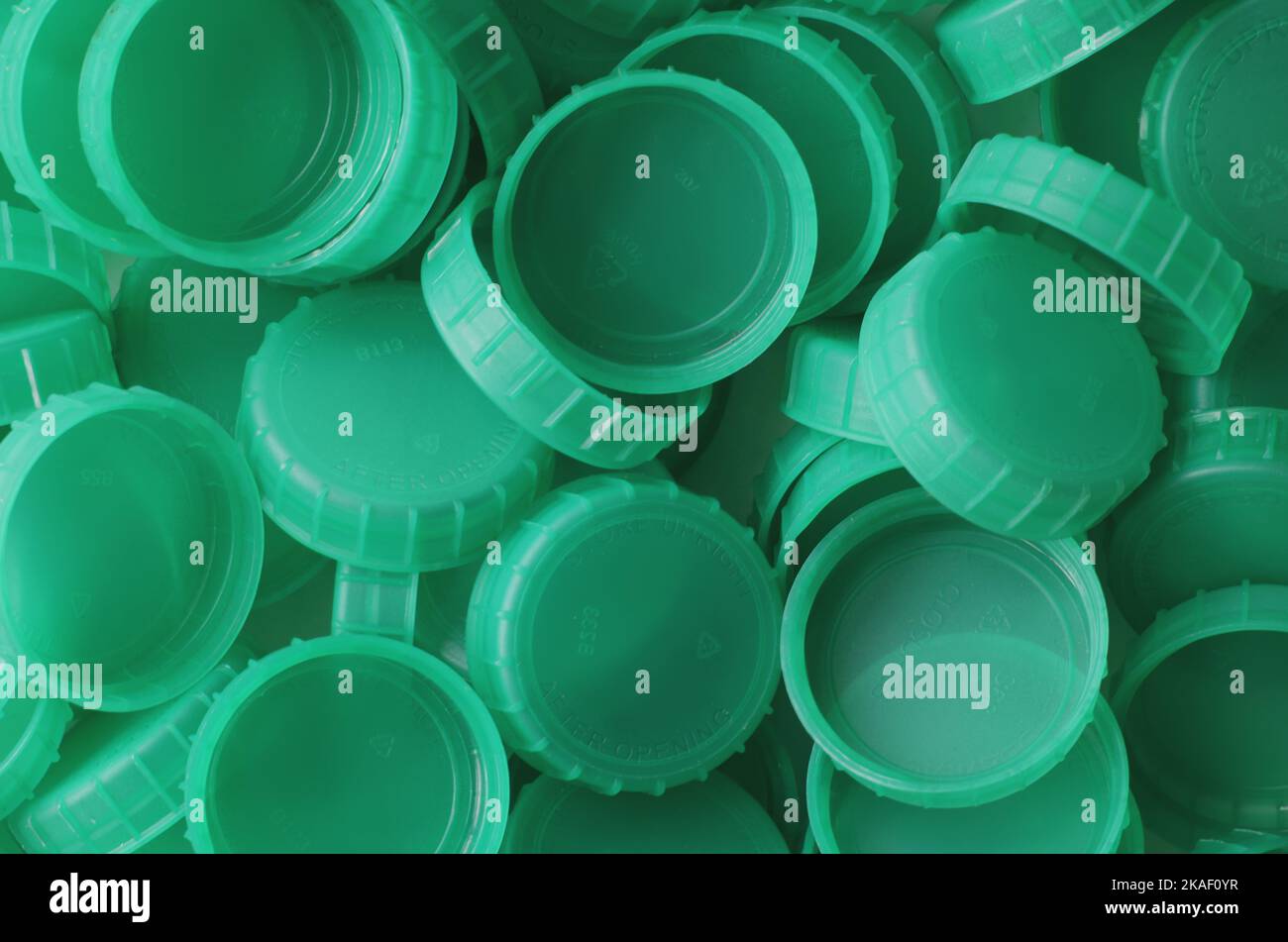 Green Milk Bottle Tops Stock Photo - Alamy
