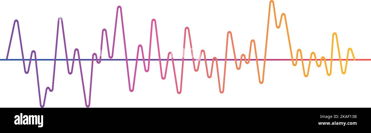 Recorder Line Wave Sound record color line. Audio voice digital wave Stock Vector Image ...