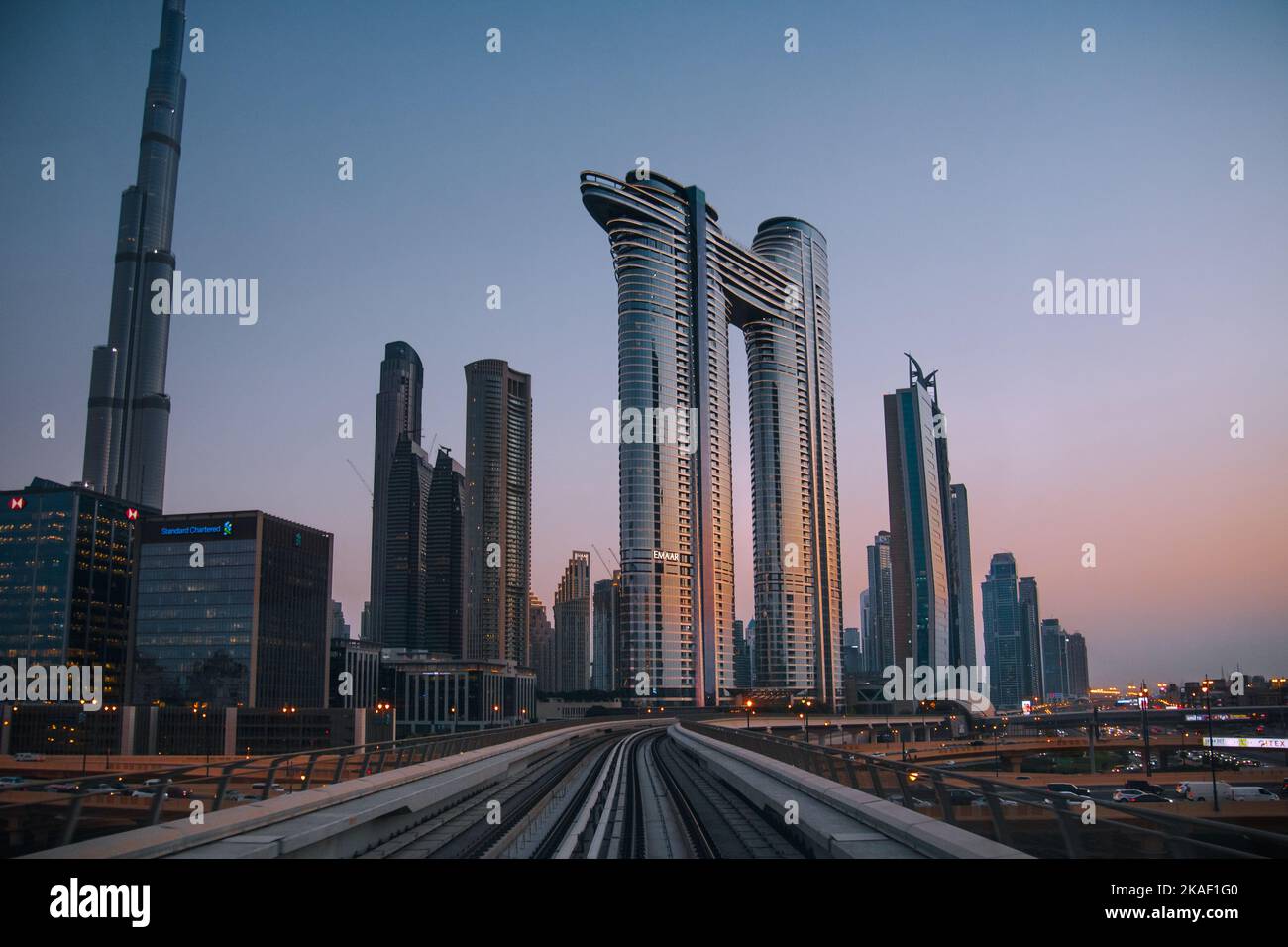 Dubai, UAE 10th october, 2022 railway view with stunning unique