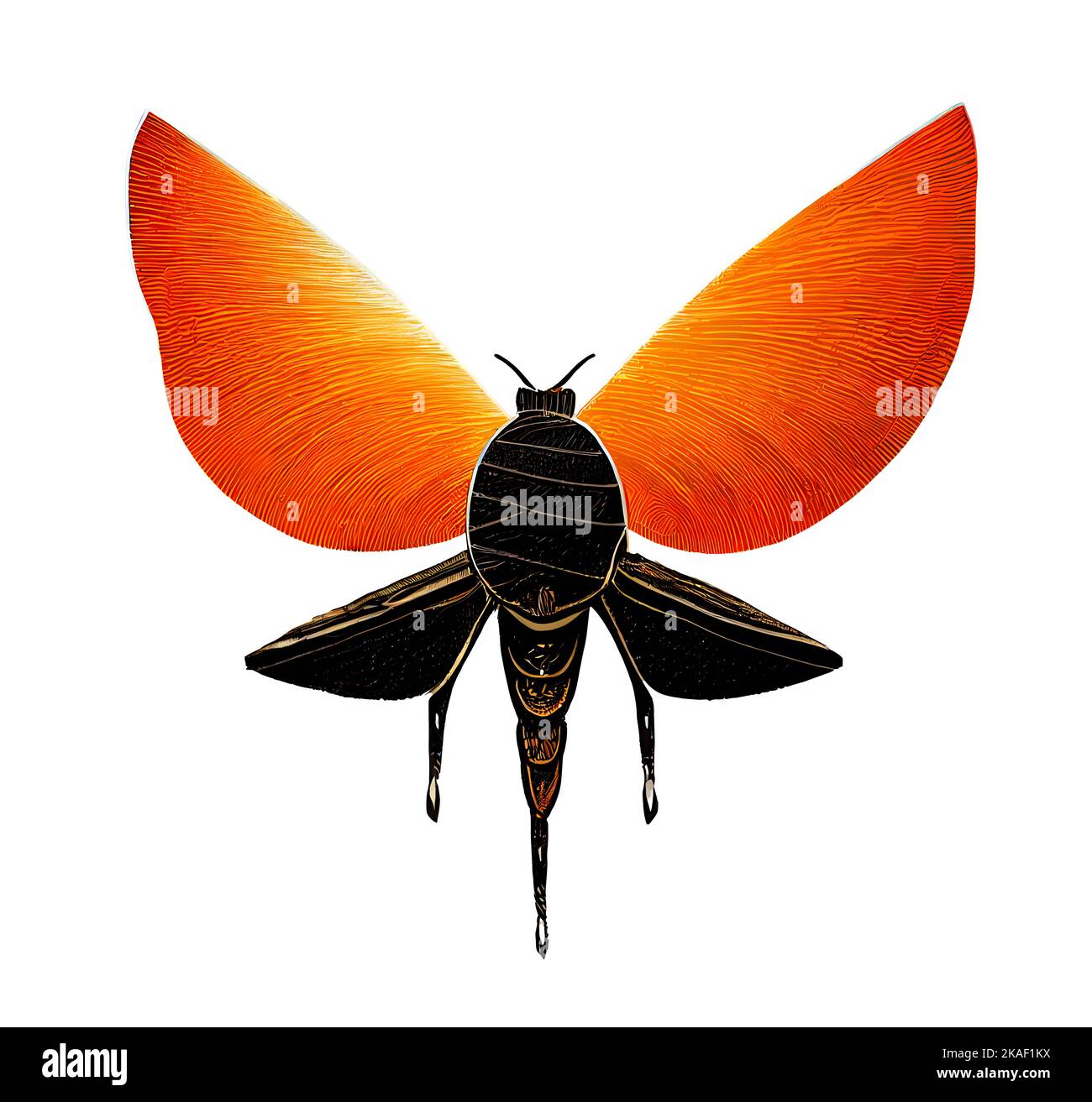 An illustration of a beautiful butterfly isolated on a white background ...