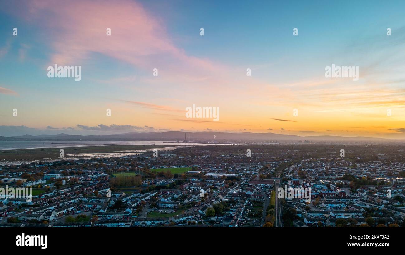 A panorama of Donaghmede and surroundings on a fine October evening