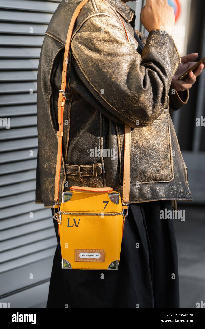 Street Style London FW SS19 - Louis Vuitton iconic Petit Malle Trunk Bag