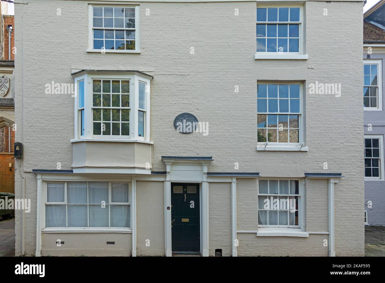 The house Jane Austen died at in 1817, Winchester, Hampshire, England, Great Britain Stock Photo