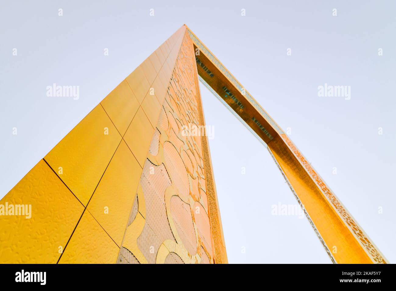 Dubai, UAE 14th october, 2022 Dubai Frame. Golden Dubai Frame New