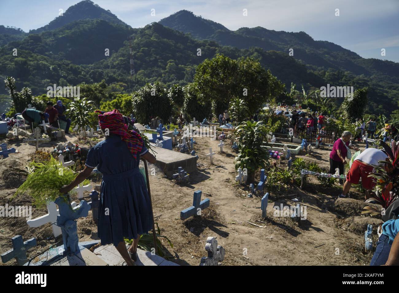 Panchimalco, El Salvador. 2nd Nov, 2022. An indigenous woman
