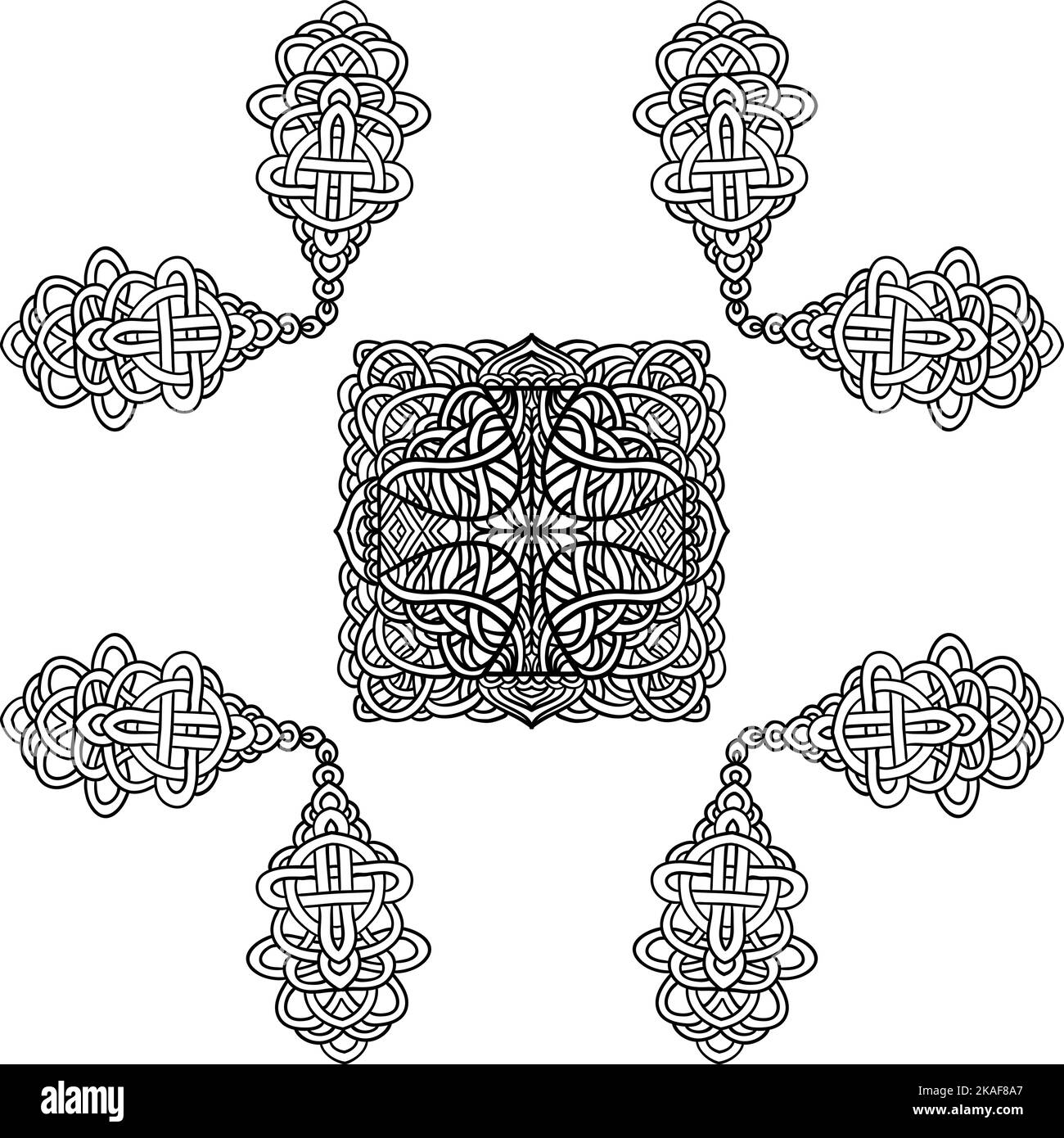 Mano de Amulet Hamsa Ornate dibujada a mano de Fátima con un ojo y loto  Imagen Vector de stock - Alamy