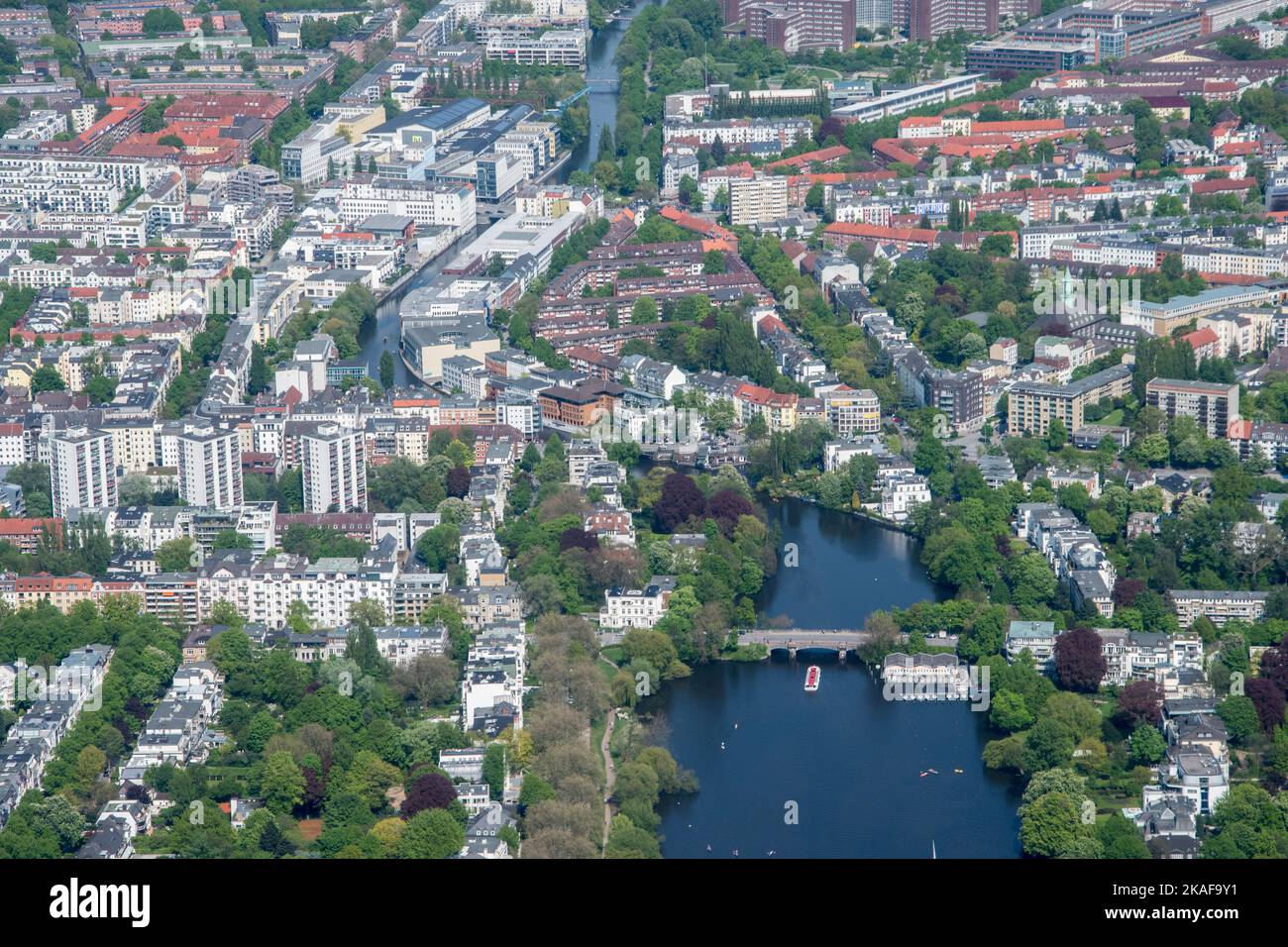 Hamburg von oben Panoramaflight over Hamburg Germany Stock Photo Alamy
