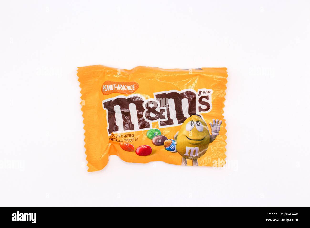 Packet of crispy M&Ms isolated on white background Stock Photo - Alamy