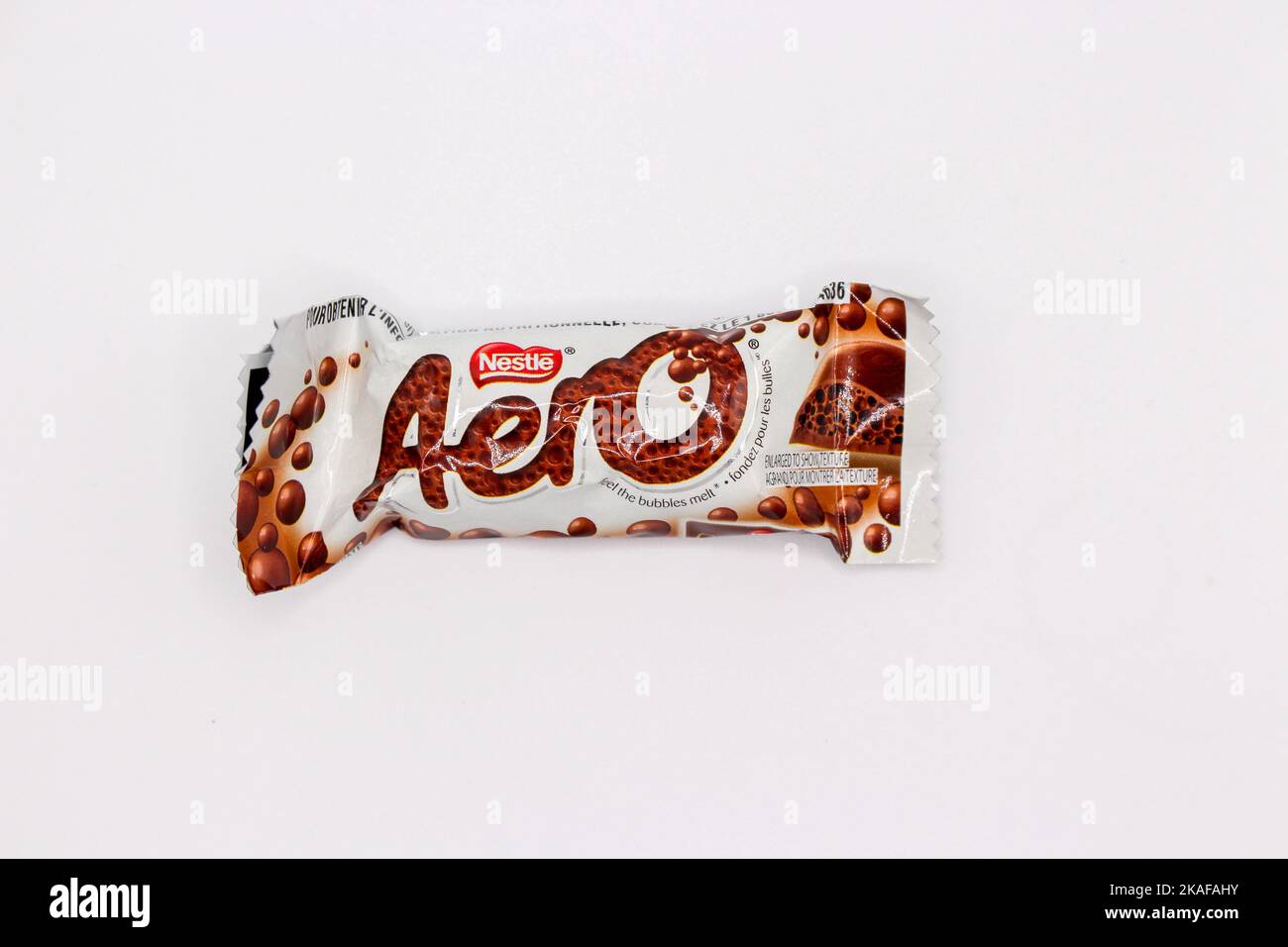 November 4 2022- Nestle Aero Chocolate in Surrey, BC Canada Stock Photo