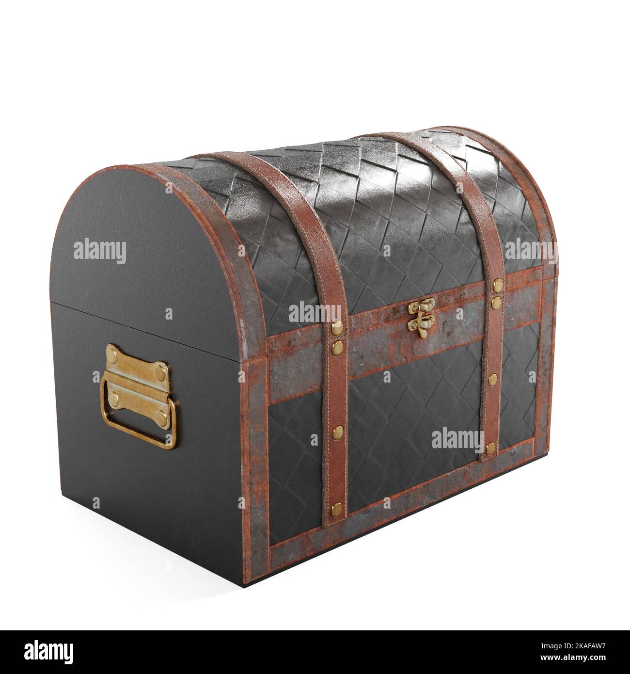 A 3D rendering of a storage chest isolated on a white background Stock ...