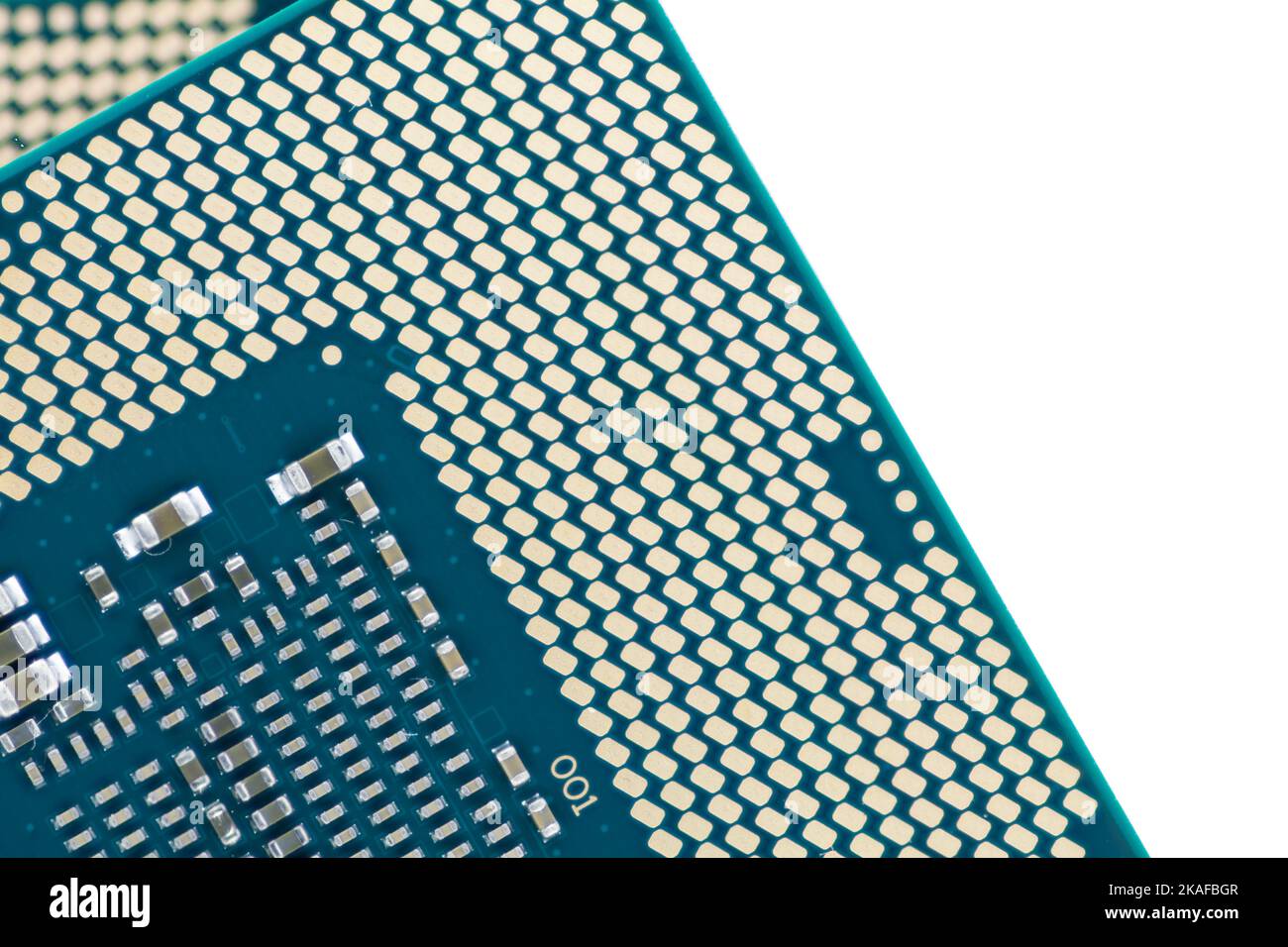 CPU chip closeup Stock Photo